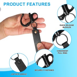COIHAF SCBA Mask Quick Release Clips with Carabiner, Quick Release, Firefighter Accessories (4Pcs-Black)