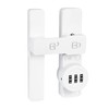INIRET White 180 Degree Barn Door Lock,Mechanical Password Lock,Flip Latch