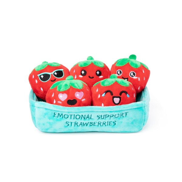 WHAT DO YOU MEME? Emotional Support Strawberries - Strawberry Plush Toys by Emotional Support Plushies Medium