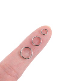 300pcs Split Rings 6/8/10mm Stainless Steel Jump Rings Jewellery Making Small Keyring Rings Double Key Ring Hoop for Crafts Jewelry Making Metal Open Jump Rings Connectors Key Ring Attachment