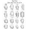Glass Bud Vases Set of 16 Pcs, Small Bud Vases
