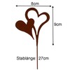 Storm's Gartenzaubereien Garden Stake Heart in Heart Set of 3