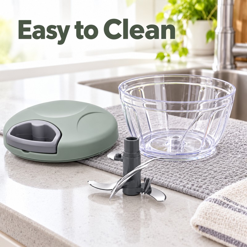 500 ml Manual Food Chopper for Kitchen Prep – Stainless