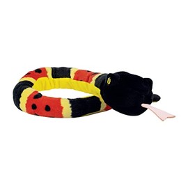 EcoBuddiez Sssnakes - Coral Snake from Deluxebase. Small 70cm Soft Toy Snake Stuffed Animal. Soft Plush Snake Made from Recycled Plastic Bottles. Perfect Eco-Friendly Snake Toy for Boys and Girls
