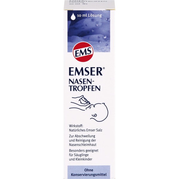 EMSER Nasentropfen zur Abschwellung und Reinigung der Nasenschleimhaut, 10 ml