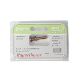 Hypertherm 428350 Combination Kit with (2) 420132 Electrodes and (2) Nozzles for Powermax30 AIR