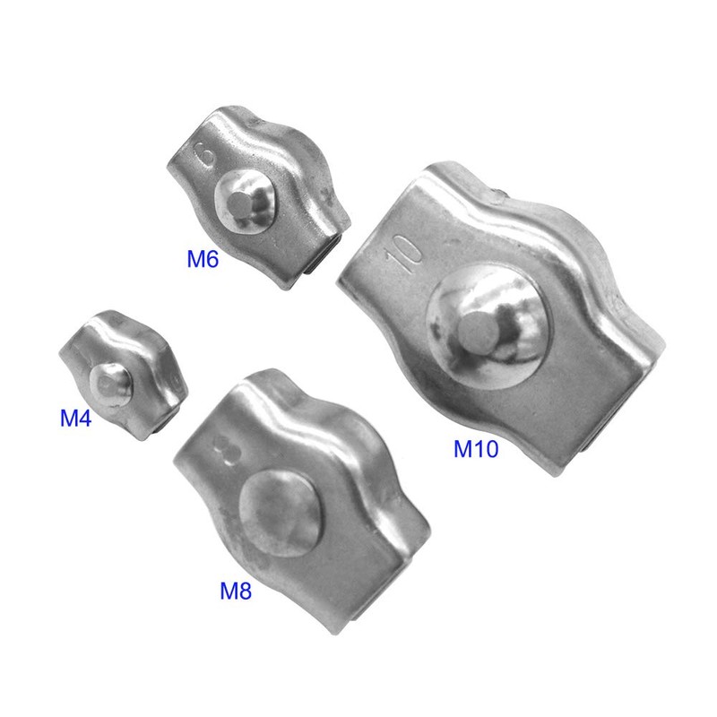POFET 10 Pack 304 Stainless Steel Bolt Wire Clip, Adjustable