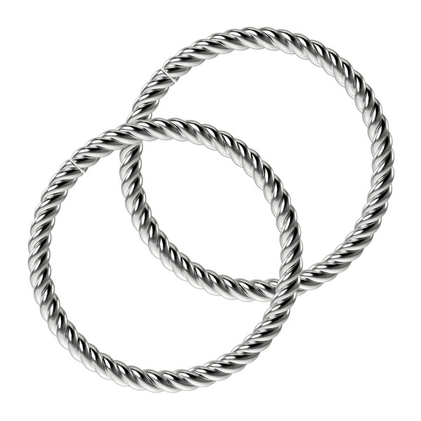 Bling Piercing Twisted Wire Seamless Nose Bar Ring 16g 1.2mm