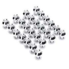 RTRHINOTUNING 50pcs Chrome Silver Universal Wheel Rim Lip Rivets Nuts Replacement of Hole 8mm/0.31in