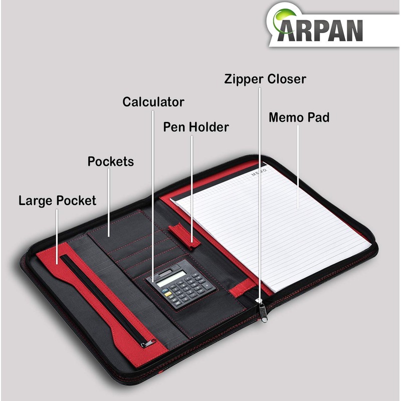 Arpan A4 Style Soft Touch Padded Office Business Conference Folder
