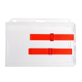 Set of 5 (5 Pieces) Hard Plastic Identity Card Holder for 2 Cards / Credit Cards / Bank Cards / Health Cards with Two Polycarbonate Sliders