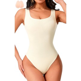 piannao Shapewear Women's Body Shper Tummy Control Bodysuit Shaping Versatile Women Breathable Bodysuit with Leg Shorts Bodysuit Adjustable Shoulder Strap Shaping Bodysuits Figure Shaping Tank Tops