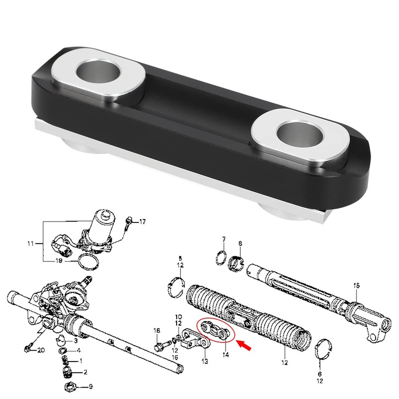 Aluminum Mount Delrin Steering Rack Slider for DC5 EP3 RSX