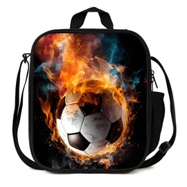 KxrTpx Liverpool Lunch Bag, Boys Lunch Box, Reusable & Portable Cooler Warm Boys Lunchbox for School Hiking Picnic Travel Camping