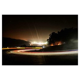 artboxONE Poster 30 x 20 cm Sport/Motorsport Through the Night - Picture Rennbahn Nürburg Nurburgring
