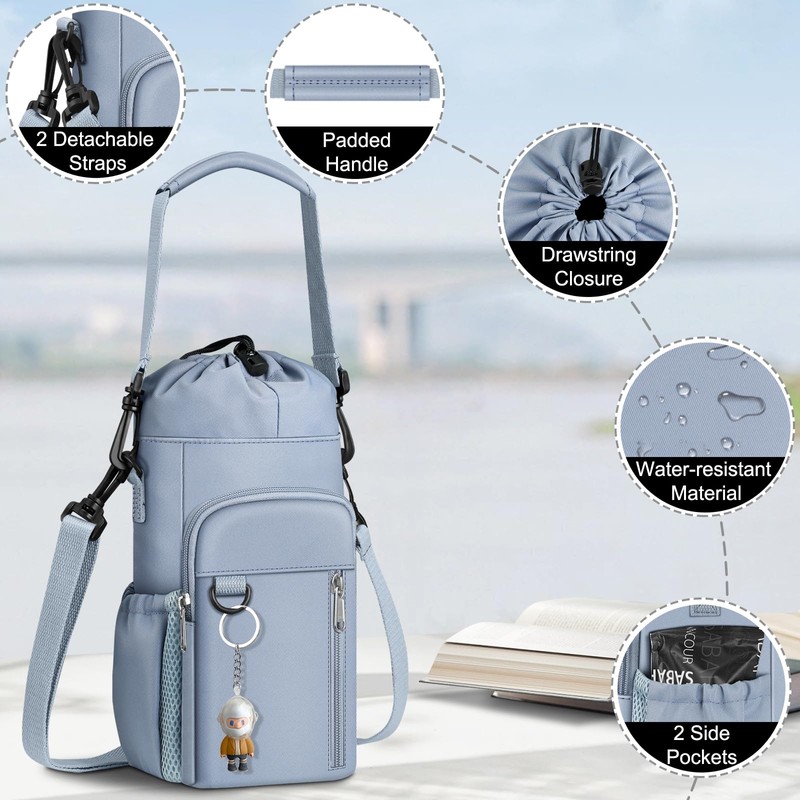 CaseBot Water Bottle Carrier Bag with Shoulder Strap, 32 40