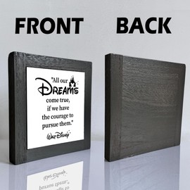 All Our Dreams Come True..., Inspirational Home Decor, Wood Box Sign, Inspirational Gift For Friend Family, Farmhouse Home Decor, Suitable for office, home, living room, bedroom desktop