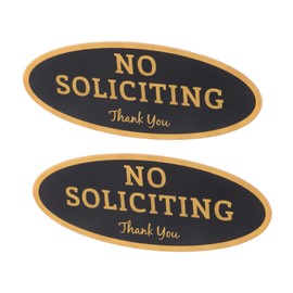 Operitacx 2pcs No Signs Pull Push Door Sign Sticker No Soliciting Signs No Soliciting Sign Hanging Doorbell No Soliciting Sign Classy No Soliciting Sign Golden Acrylic