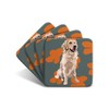 Golden Retriever Coaster Set by Artist Leslie Gerry - Set