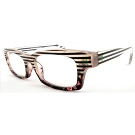 FUSHIDA JW1201 Fashion Reading Glasses for Women Clear Strip 2.75