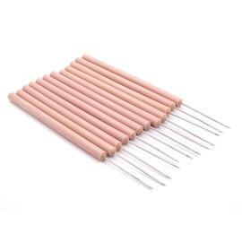PACK OF 12 DISSECTING DISSECTION TEASING NEEDLE STRAIGHT WITH PLASTIC HANDLE (HTI BRAND)