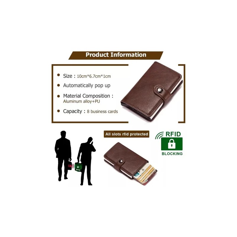 Haifei Funda De Piel Para Hombre Con 6 Ranuras Funda