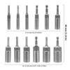 DAKFOOK 12PCS Deepen Hexagon Sockets Set, 6-19mm Hex Shank Nut