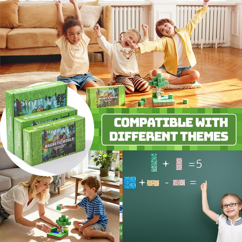 Lercaii 48PCS Magnetic Building Blocks for Kids, STEM Learning Toy