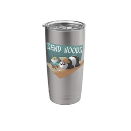 Send Noods Panda Funny Innuendo Ramen Noodle Chinese Food Stainless Steel Insulated Tumbler