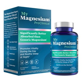 MyMagnesium ProClinical - Magnesium Bisglycinate Chelate Buffered + Zinc + Ashwagandha + More - Allergen Free - Made Without GMO - Purity Products - 90 Clean Finish SlipTech Tablets