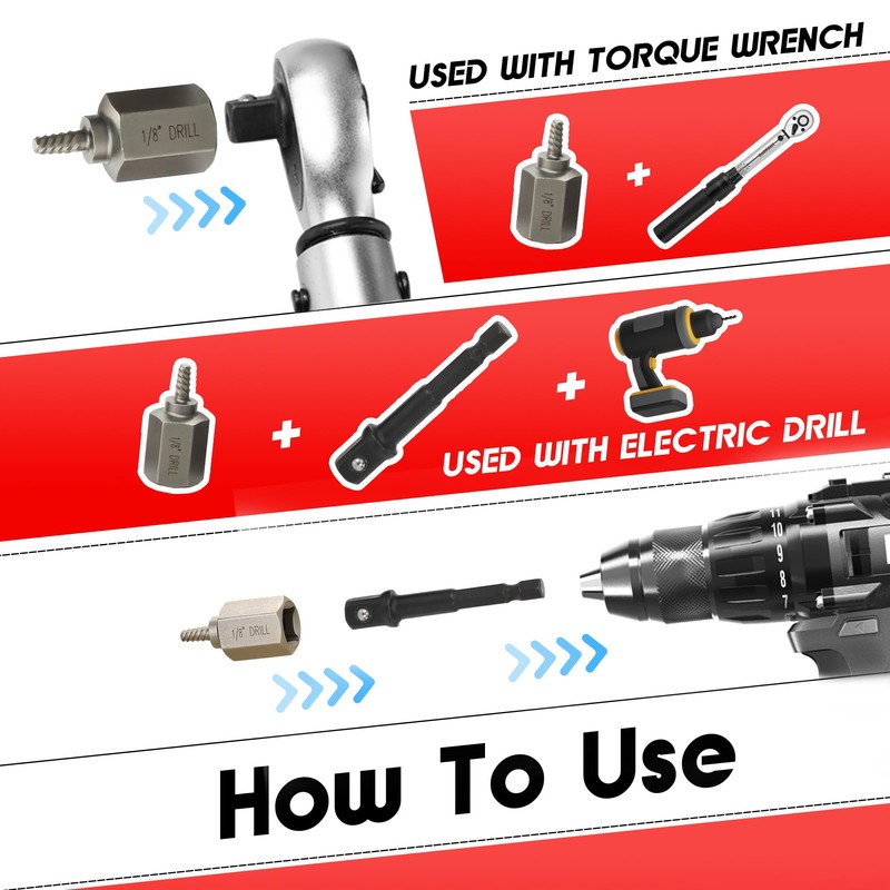 UYECOVE 27Pcs Screw Extractor Set Hex Head Multi-Spline Easy Out