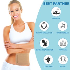 16Pcs Castor Oil Pack Wrap, Portable Castor Oil Packs, Disposable Castor Oil Patches, Anti Leakage Organic Cotton Castor Oil Pads for Belly/Feet/Knee (Oil Not Included), 5.1" x 3.9"