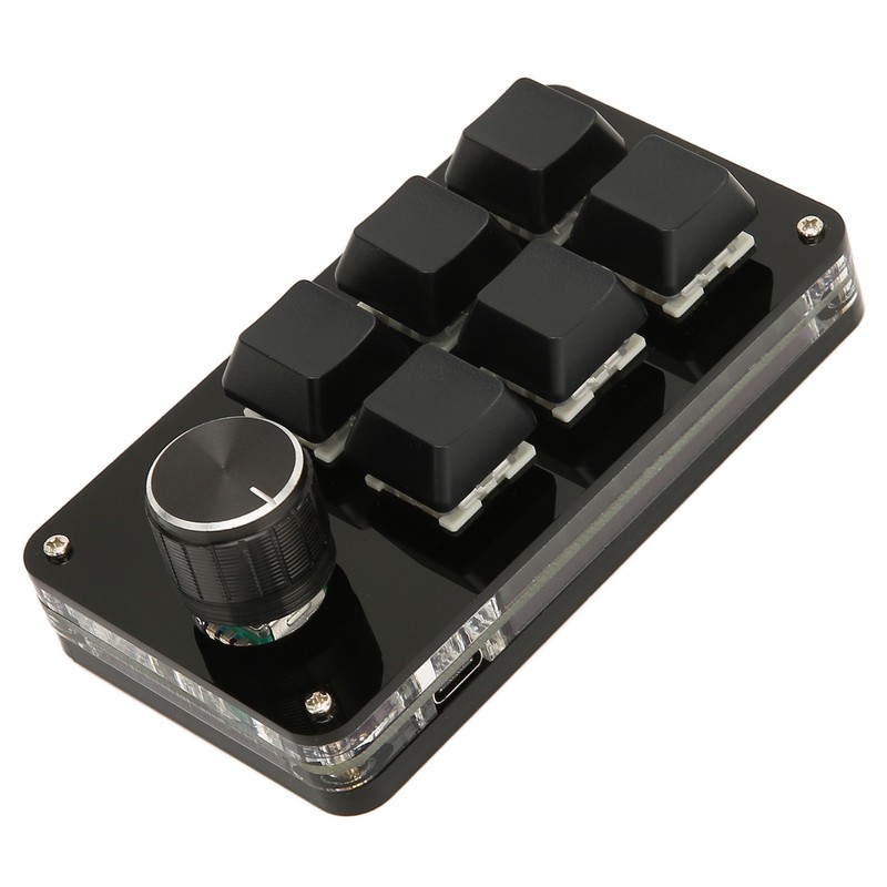 6 Key Mini Keypad with Knob USB DIY Programmable Keyboard