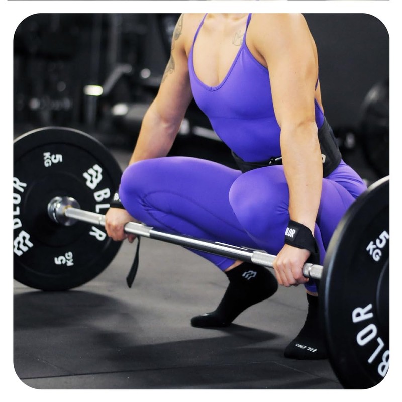Blor Weight Lifting Straps - Ideal for Powerlifting, BodyBuilding, Deadlifts,