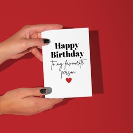 Happy Birthday To My Favourite Person Birthday Card For Boyfriend Husband Wife Girlfriend