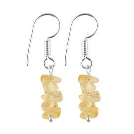 Natural Chips Crystal Earring, Yoga Jewelry, Meditation Earring, Crystals Earring, Raw Gemstone, Energy Healing Crystals, Birthday, Gift for Her, Gemstone Jewelry, Mother's Day Gifts (Citrine)