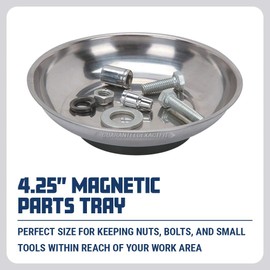 Magnetic Tray - Stainless Steel Magnetic Parts Tray 4 1/4-Inch Diameter - BuyAutoParts 12-100101BP New