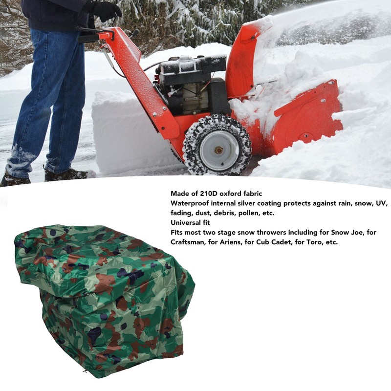 Snow Blower Cover 210D Oxford Cloth Silver Coated Waterproof Windproof