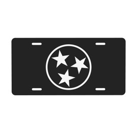 PUIBUN License Plate Tennessee Flag,Vintage License Plate Car Front License Plate Cover,Aluminum Novelty License Plate,Vanity Sign,Metal License Plate,6"X12"