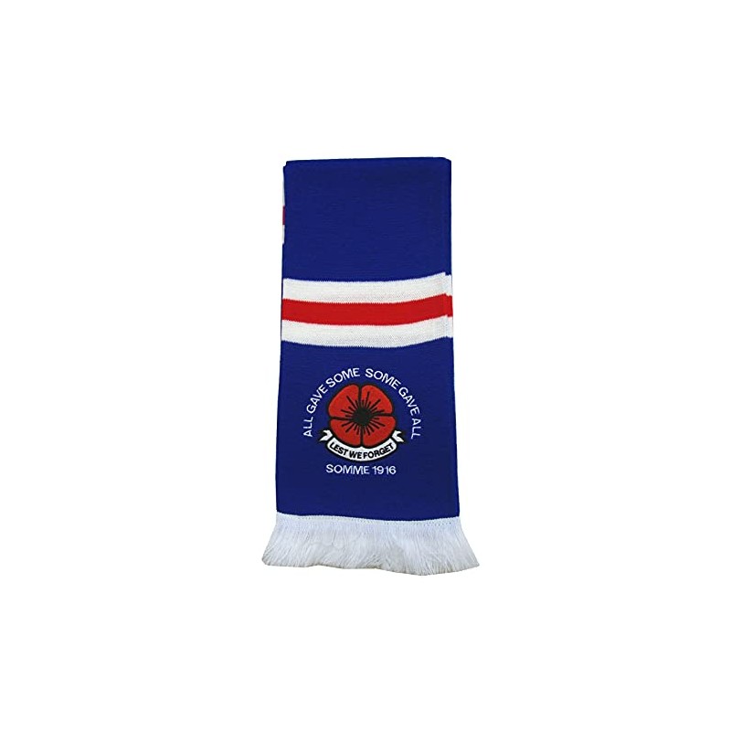 Rangers Retro Style Poppy Remembrance Day Scarf