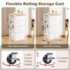 Rolling Cart with Drawers, Rolling Storage Cart with 4 Large