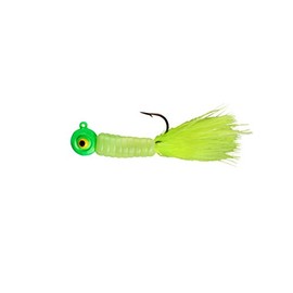 Lindy Fuzz-E Grub Jigs - Chartreuse Shad - 2 in - 1/8 oz
