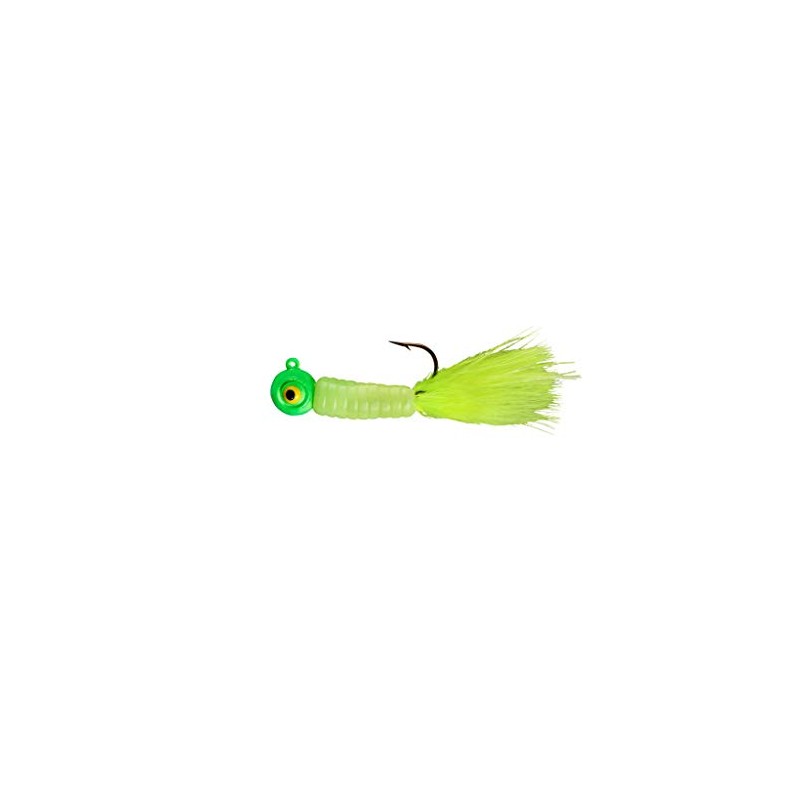 Lindy Fuzz-E Grub Jigs - Chartreuse Shad - 2 in