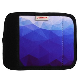 GOWRAPS 5 Pack Neoprene Luggage Handle Wraps for Suitcase Travel Luggage Tags/Identifiers/Marker/Grips (2.0 Version) (Blue)