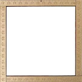 Moda, Just a Little Box Wood Frame Ruler 10" RLR Just A little Box