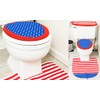Lexi Home Patriotic Toilet Seat Cover & Rug Bathroom Accessory