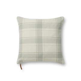Loloi Sage / Multi 18 Inch x 18 Inch Classic Cotton Polyester Plaid Decorative Pillow Cover For Home