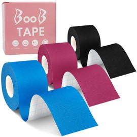 IBOPUXIU Tape Sport, 3x Kinesiotapes, 5cm X 5m Kinesiologie Tape(Blau + Schwarz + Rot), Die Sporttape Ist Hautfreundlich, Wasserfest Und Elastisch.