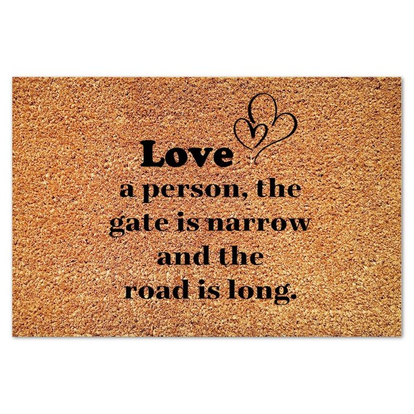 DecStic Love A Person,The Gate is Narrow Coir Mat Rectangular