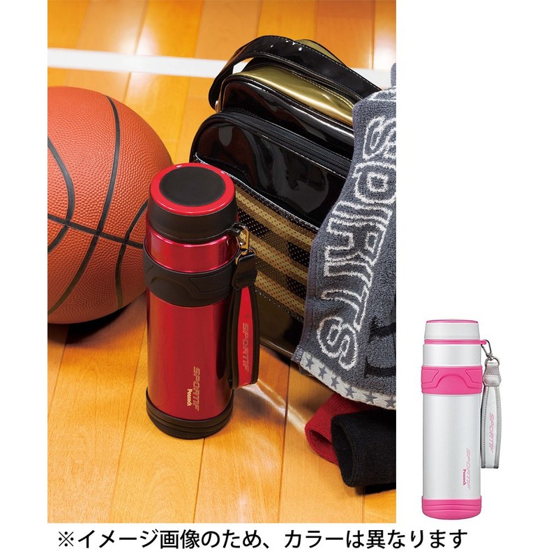 Peacock AMX-RS100 WP Stainless Steel Water Bottle, Sports Mug, White
